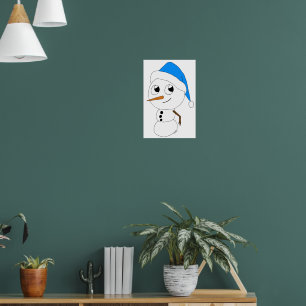 a chibi snögubbe poster
