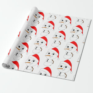 a chibi snögubbe presentpapper