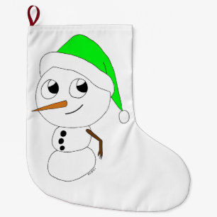 a chibi snögubbe stor julstrumpa
