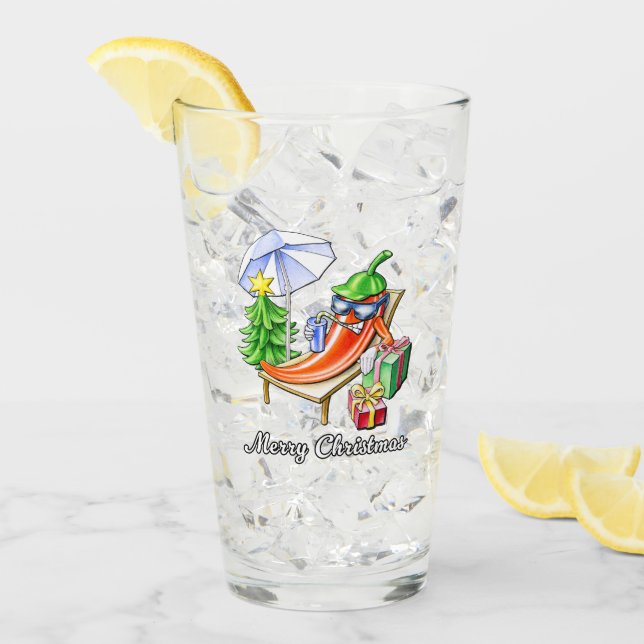 A Chili God jul under Sunshade och Träd Glaskopp (Framsida Ice)