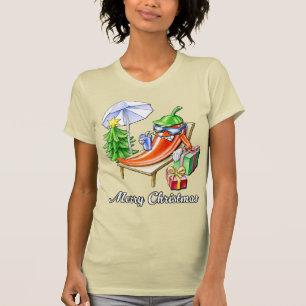 A Chili God jul under Sunshade och Träd T Shirt