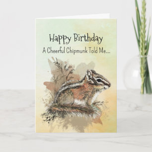 A Chipmunk Personality Birthday Roligt Animal Kort