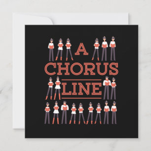 A Chorus Line Choir Music Singer Musician Gift Inbjudningar