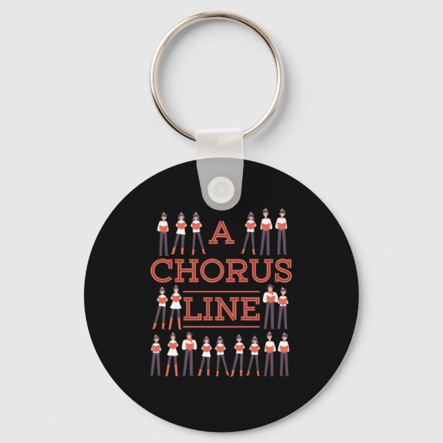 A Chorus Line Choir Music Singer Musician Gift Nyckelring (Framsida)