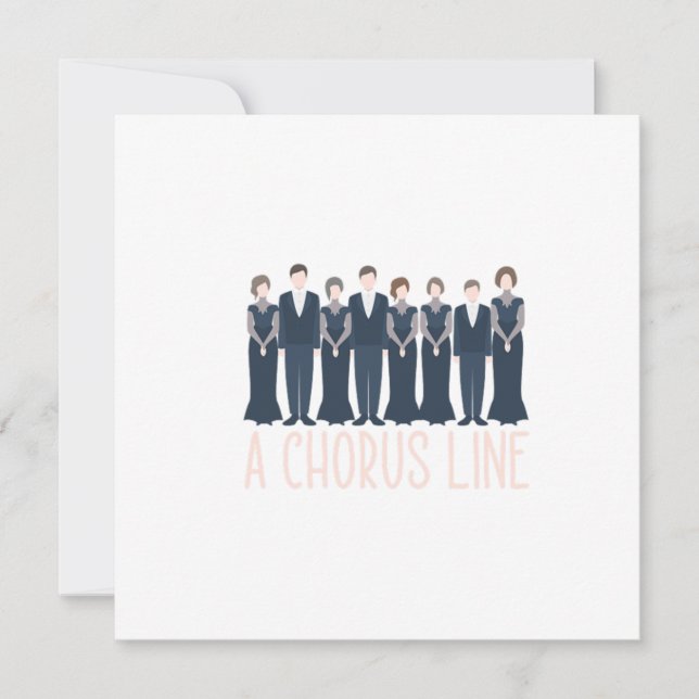 A Chorus Line Choir Singings Choral Music Gift Inbjudningar (Framsida)
