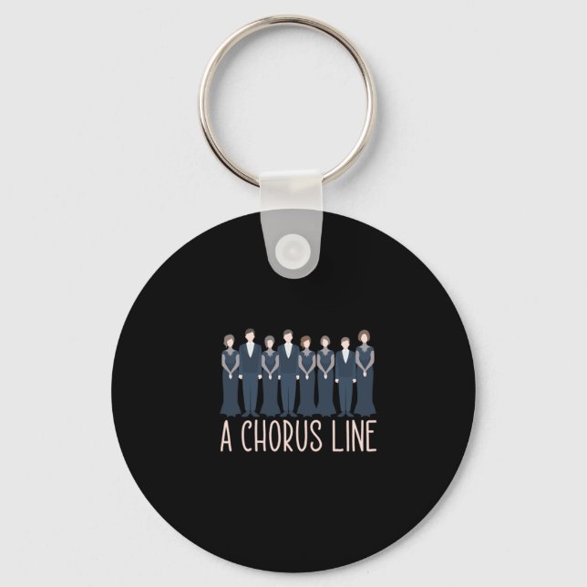 A Chorus Line Choir Singings Choral Music Gift Nyckelring (Framsida)