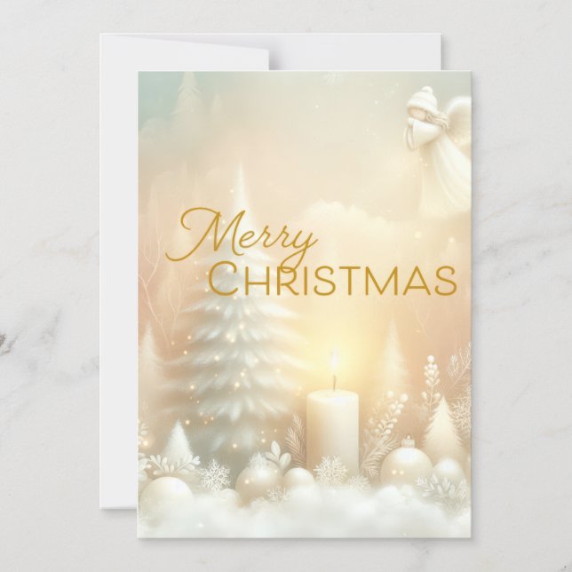 A Christmas Angel Fantasy Snowy Landscape Magnetisk Inbjudningskort (Framsida)