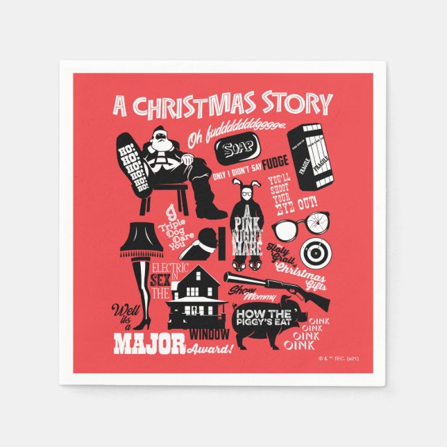 A Christmas Story Icons Graphic Pappersservett (Framsidan)