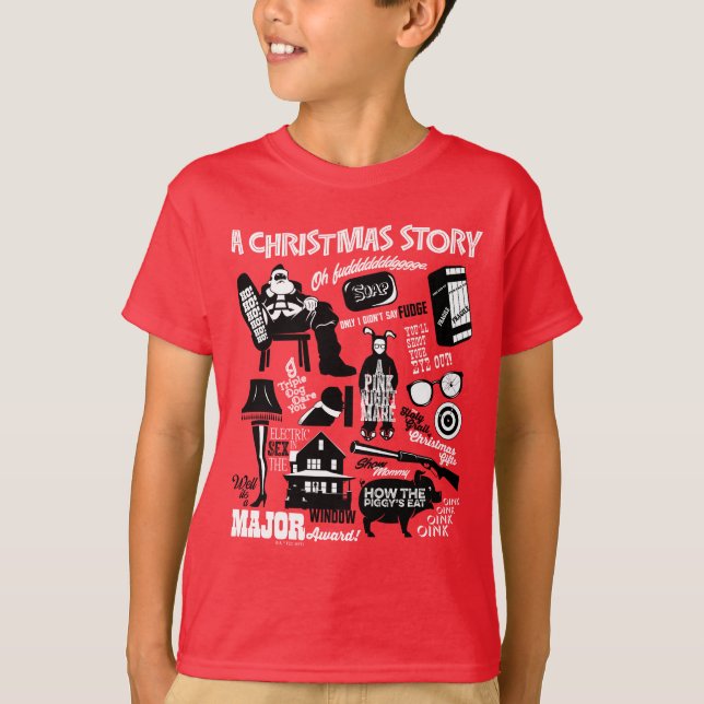 A Christmas Story Icons Graphic T Shirt (Framsida)