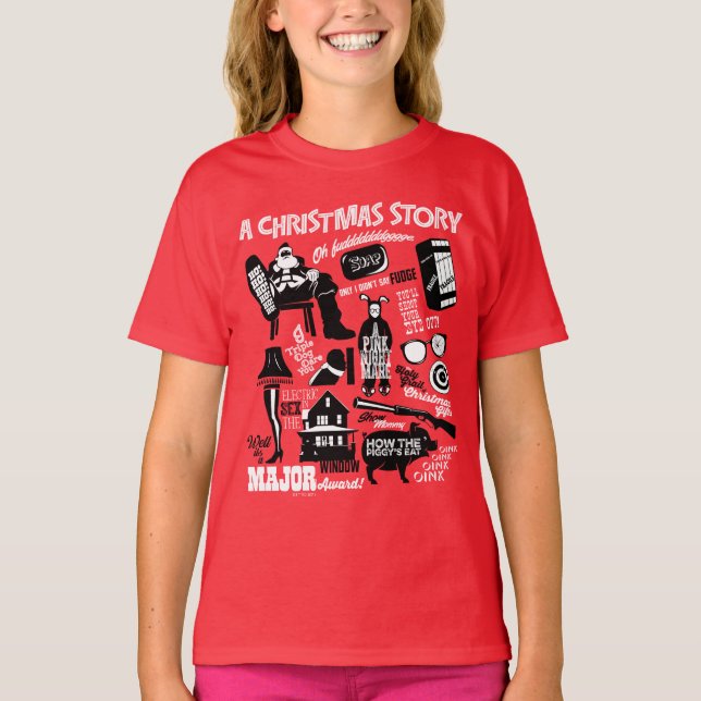 A Christmas Story Icons Graphic T Shirt (Framsida)