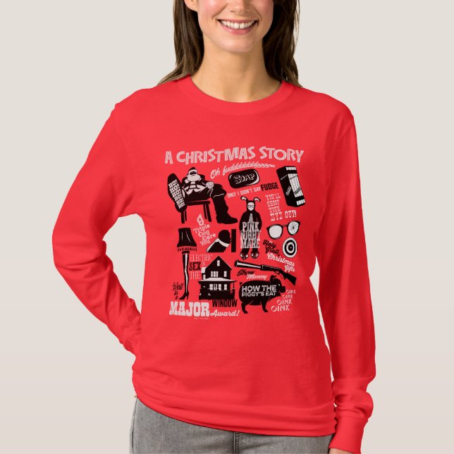 A Christmas Story Icons Graphic T Shirt (Framsida)