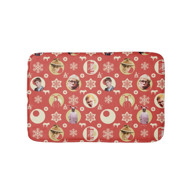 A Christmas Story Retro Snowflake Pattern Badrumsmatta (Framsidan)