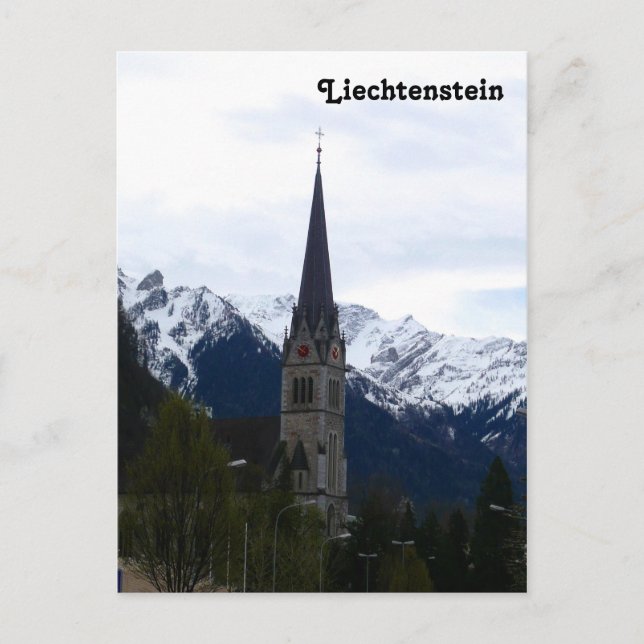A Church i Vaduz, Liechtenstein Vykort (Framsida)