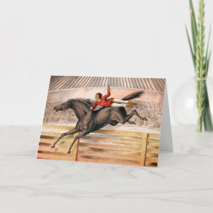 A Circus Performer Riding A Vaulting Horse Kort