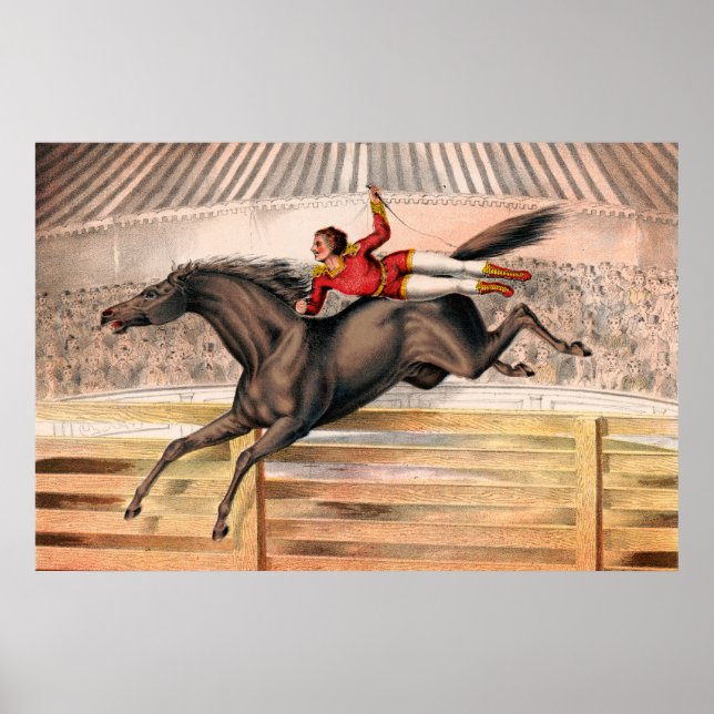A Circus Performer Riding A Vaulting Horse Poster (Framsidan)