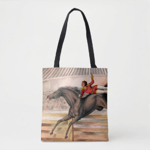 A Circus Performer Riding A Vaulting Horse Tygkasse