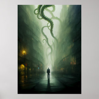 A City under Cthulhu-skräck Poster