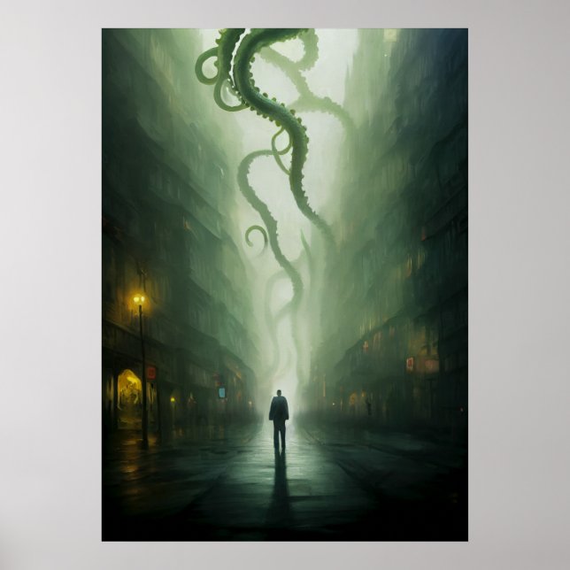 A City under Cthulhu-skräck Poster (Framsidan)