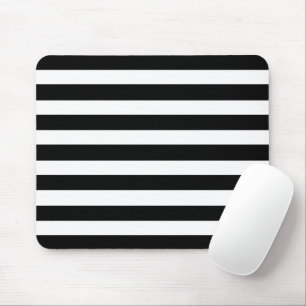 A Classic Black White Stripe Öga som fångar Mönste Musmatta