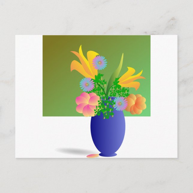 A Clipart Flowers Bouquet Vykort (Framsida)