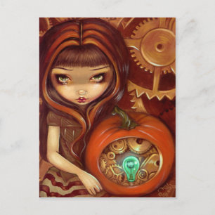 "A Clockwork Pumpkin"-vykort Vykort