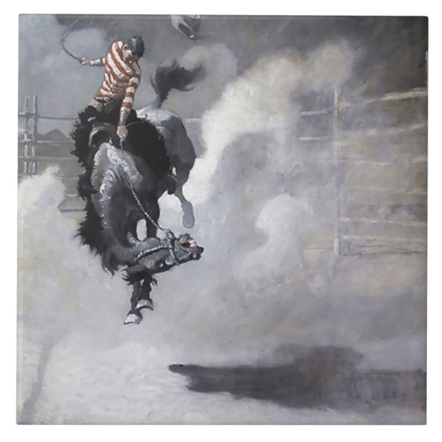 “A Cloud of Dust” Western Art by NC Wyeth Kakelplatta (Framsidan)