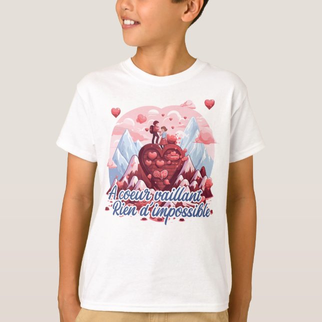 A coeur vaillant rien d'impossible t shirt (Framsida)