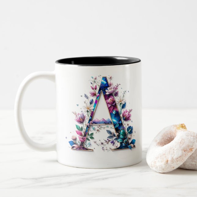 A Coffee Mugg - Blommigt Design for Giiting (Med munk)