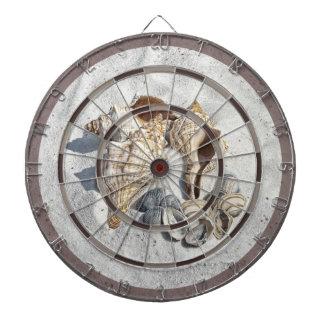 A Collection of Seashells on Sand Dart Board Darttavla