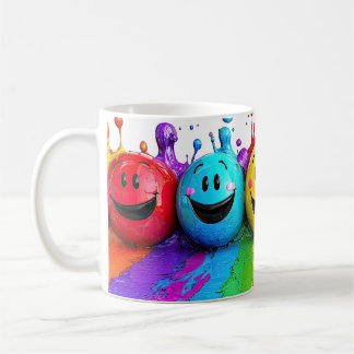 A colorful abstract world of digital happiness and kaffemugg