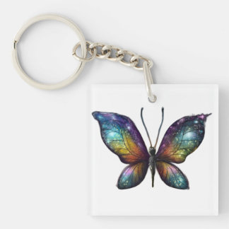 A colorful butterfly with galaxy-like wings is dep