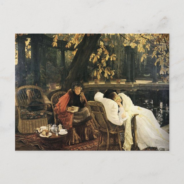 A Convalescent - James Tissot Vykort (Framsida)