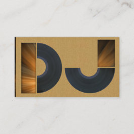 A cool carboard DJ business card Visitkort