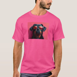 A cool rottweiler with sunglasses t shirt