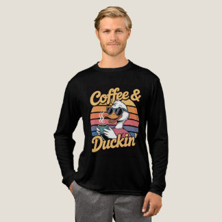 A coola anka med solglasögon kopp i kaffe t shirt