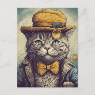A Coola Grått Cat-vykort Vykort