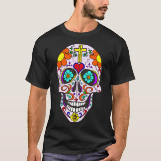 A coola SOCGAR SKULL Dia de Muertos Day of the dea T Shirt