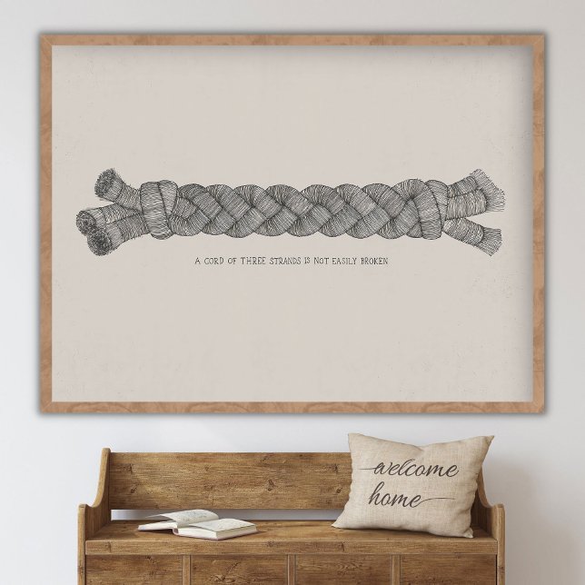 A Cord of 3 Strands, Ecclesiastes 4_12, Bible WALL Poster (Skapare uppladdad)