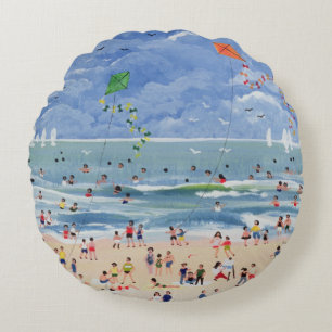A Cornish Beach Rund Kudde