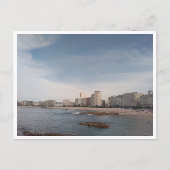 A Coruna, Galicien (Spanien) Vykort (Framsida)