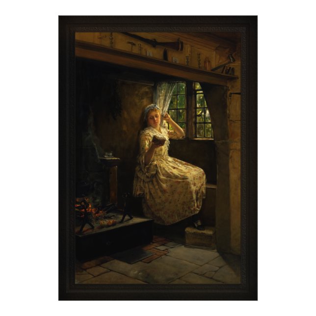 A Cosey Corner av Frank Millet Fototryck (Framsidan)