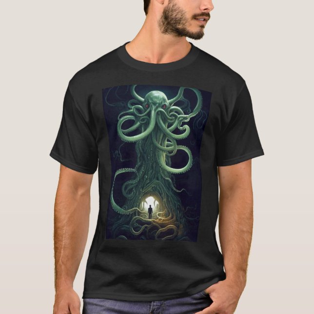 A Cosmic Horror Portal Cthulhu T Shirt (Framsida)