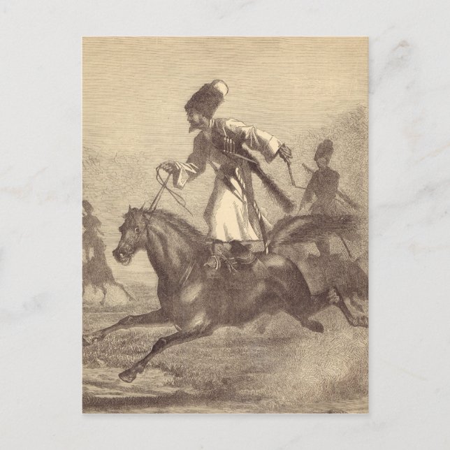 A Cossack Horseman Vykort (Framsida)