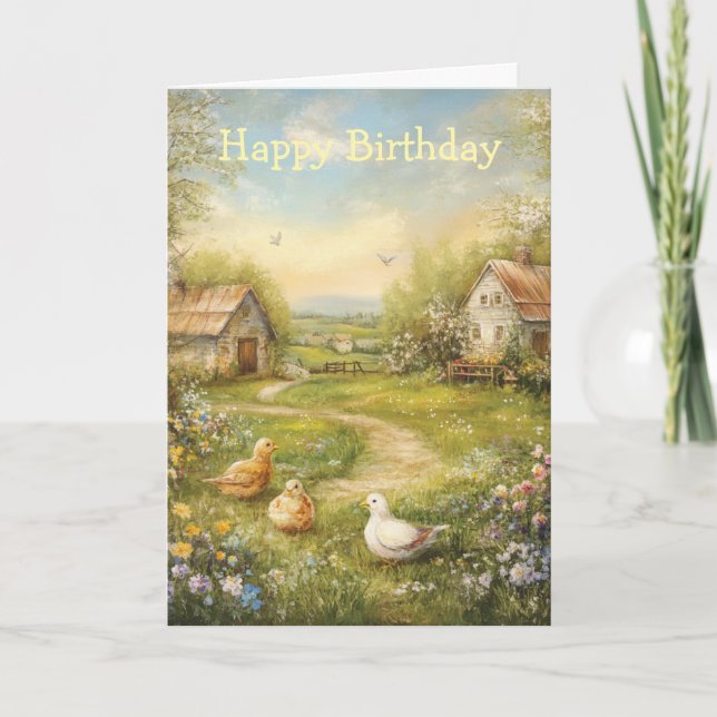 A Country Farmhouse and Barn Kort (Framsida)