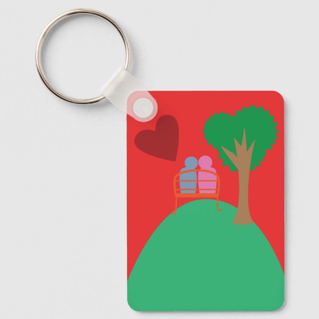 A Couple Dating  Nyckelring (Framsida)