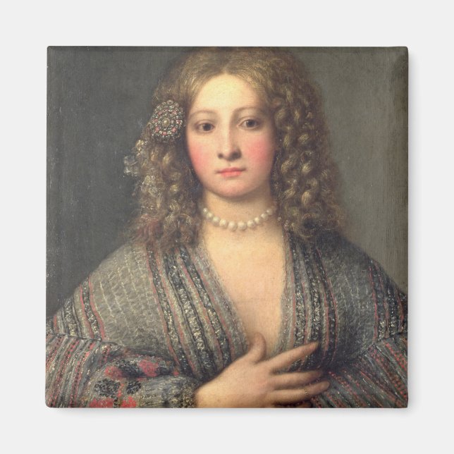 A Courtesan (olja på canvas) Magnet (Framsidan)