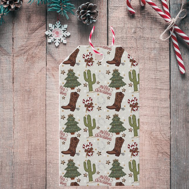 A Cowboy God jul Presentetikett (Skapare uppladdad)