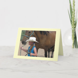 A Cowgirl Leads - Westerna Studenten Kort