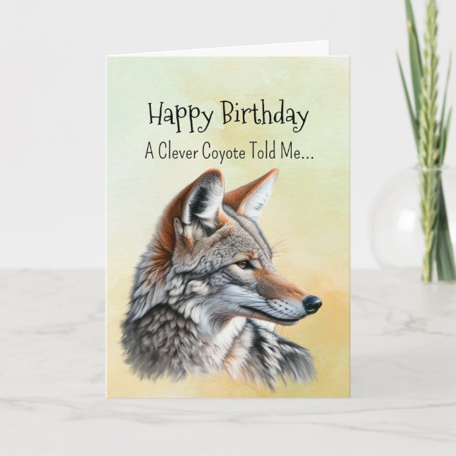 A Coyote Personality Birthday Roligt Animal Kort (Framsida)
