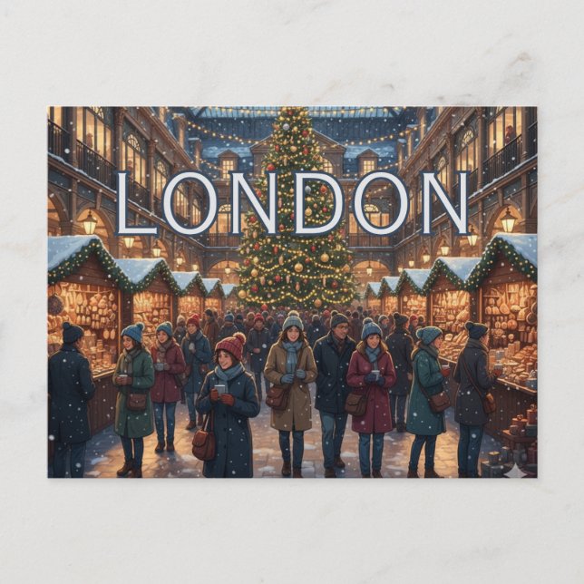 A Cozy Covent Garden - Christmas in London Vykort (Framsida)